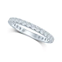 1 CT.T.W. Natural Diamond 14K White Gold Eternity Band