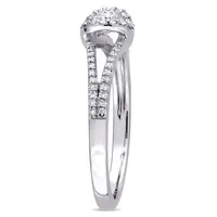Womens 3/8 CT. T.W. Natural White Diamond 14K Gold Heart Engagement Ring