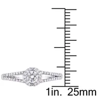 Womens 3/8 CT. T.W. Natural White Diamond 14K Gold Heart Engagement Ring