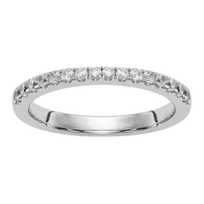 Womens 2.5mm Natural Diamond 1/5 CT.T.W. 14K White Gold Wedding Band