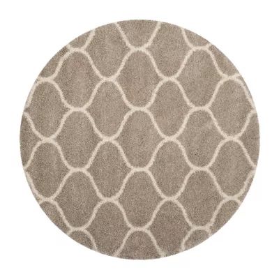 Safavieh Hudson Shag Collection Maria Geometric Round Area Rug