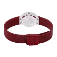 Bering Womens Crystal Accent Stainless Steel Bracelet Watch