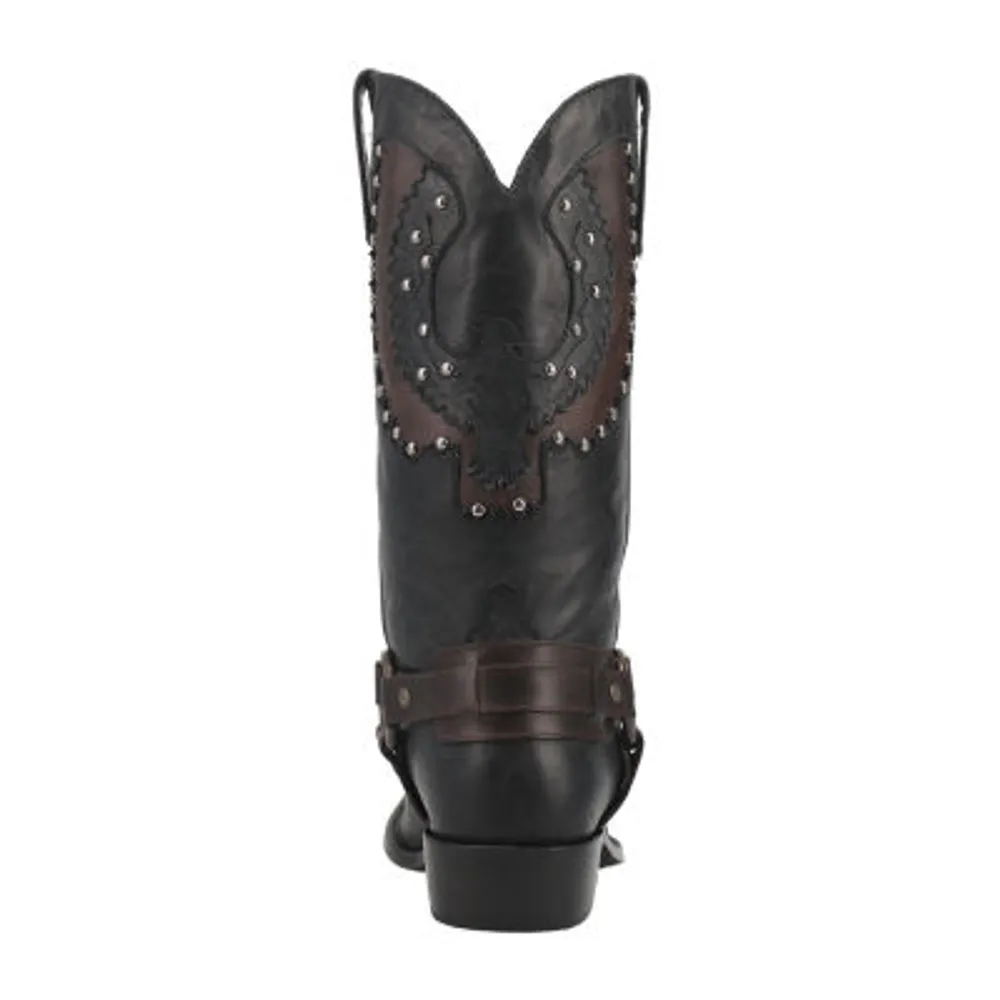 Dingo Mens War Eagle Leather Boot Block Heel Cowboy Boots