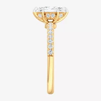 (G-H /  Si1-Si2) Womens 1 CT. T.W. Lab Grown White Diamond 10K Gold Marquise Side Stone Engagement Ring