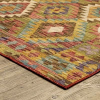 Covington Home Mirabelle Tribal Inspirations Geometric Washable Indoor Rectangular Area Rug