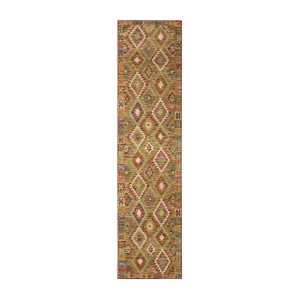 Covington Home Mirabelle Tribal Inspirations Geometric Washable 2'X8' Indoor Rectangular Runner