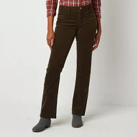 St. John's Bay Womens Mid Rise Bootcut Corduroy Pant - Tall