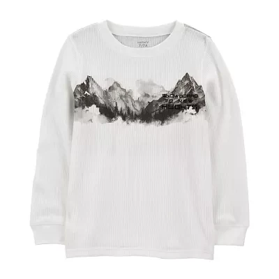 Carter's Little & Big Boys Crew Neck Long Sleeve Graphic T-Shirt