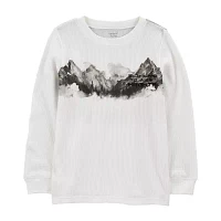 Carter's Little & Big Boys Crew Neck Long Sleeve Graphic T-Shirt
