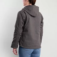 Berne Softstone Modern Heathered Womens Hooded Plus Tall Midweight Work Jacket