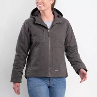 Berne Softstone Modern Heathered Womens Hooded Plus Tall Midweight Work Jacket