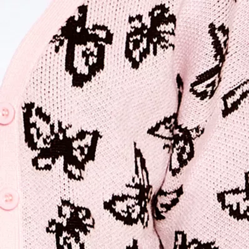 Forever 21 Butterfly Womens Long Sleeve Button Cardigan Juniors