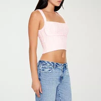 Forever 21 Womens Square Neck Sleeveless Crop Top Juniors