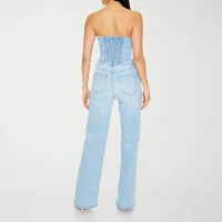 Forever 21 Denim Womens Sleeveless Jumpsuit-Juniors