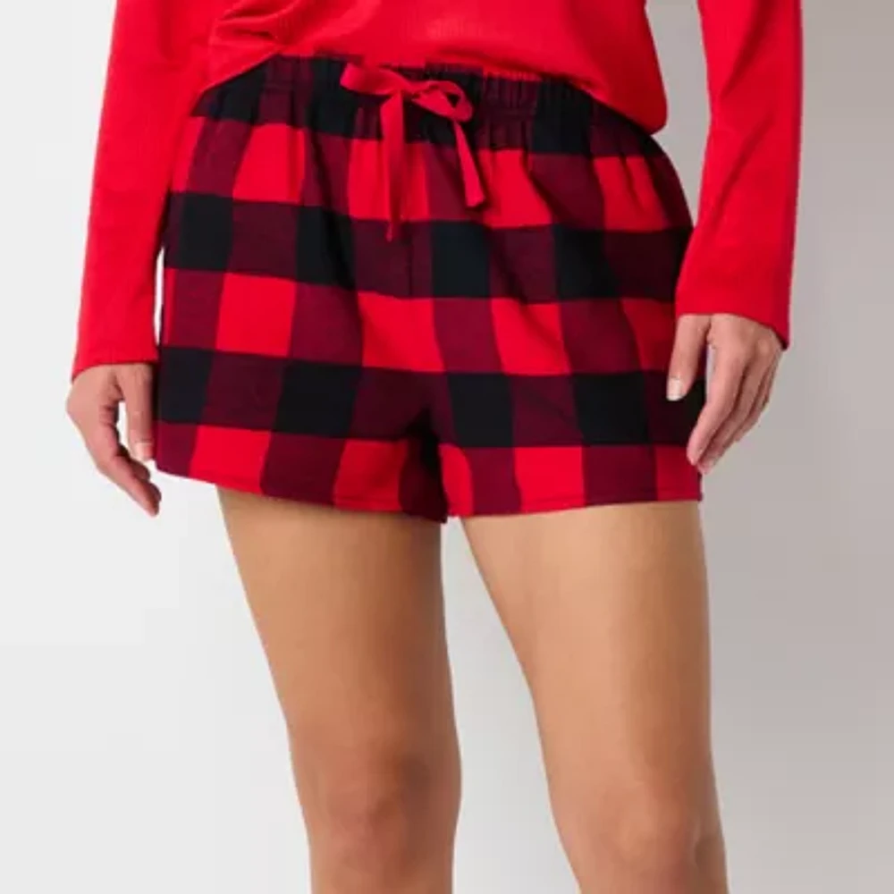 Sleep Chic Womens Flannel Pajama Shorts