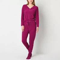 Jaclyn Womens V-Neck Long Sleeve 3-pc. Pant Pajama Set