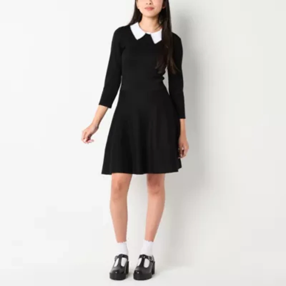 by&by Womens 3/4 Sleeve Sweater Dress Juniors