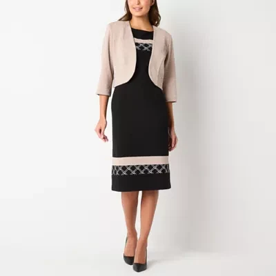 Maya Brooke Womens Jacket Dress