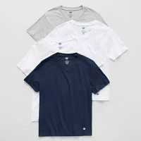 Dockers Premium Cotton Mens 4 Pack Short Sleeve V Neck T-Shirt