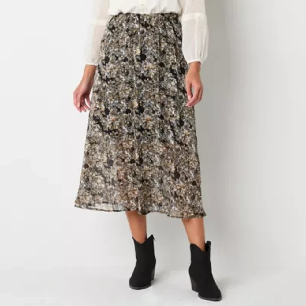 Frye and Co. Womens Midi A-Line Skirt