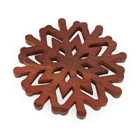 North Pole Trading Co. Snowflake Wood Trivets