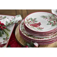 North Pole Trading Co. Holly Berry 4-pc. Stoneware Salad Plate