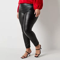 Bold Elements Plus Womens High Rise Full Length Leggings