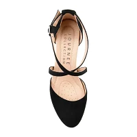 Journee Collection Womens Foster Pointed Closed Toe Block Heel Pumps