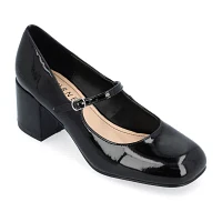 Journee Collection Womens Okenna Block Heel Pumps