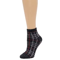 Cuddl Duds Terry 1 Pair Quarter Ankle Socks Womens