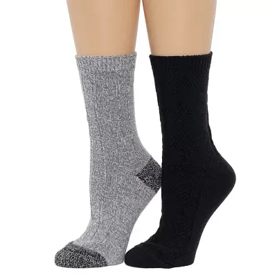 Cuddl Duds 2 Pair Crew Socks Womens