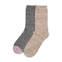 Cuddl Duds On The Go 2 Pair Crew Socks Womens