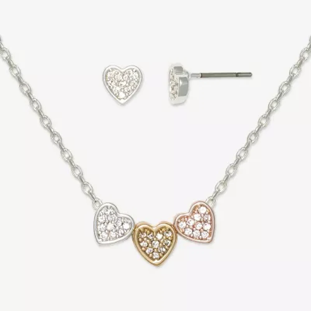 Mixit Pendant Necklace & Stud Earring 2-pc. Heart Jewelry Set