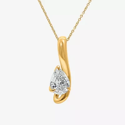 I / I1) Womens CT. T.W. Lab Grown White Diamond 10K Gold Pendant Necklace