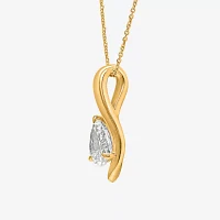 I / I1) Womens CT. T.W. Lab Grown White Diamond 10K Gold Pendant Necklace