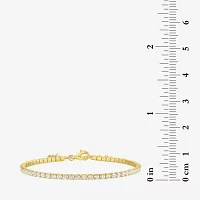 Yes, Please! Lab Created White Sapphire 14K Sterling Silver 8 Inch Tennis Bracelet