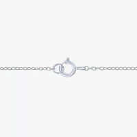 Yes Womens Lab Created Blue Sapphire Sterling Silver Cushion Pendant Necklaces