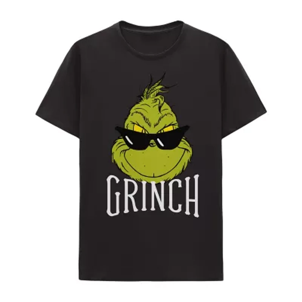 Mens Short Sleeve Grinch Graphic T-Shirt