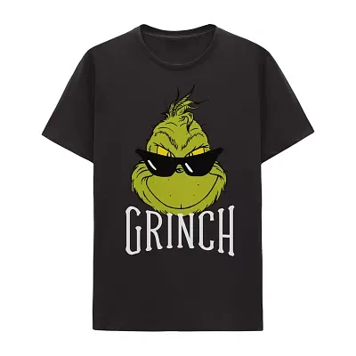 Mens Short Sleeve Grinch Graphic T-Shirt