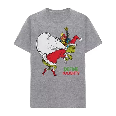 Mens Short Sleeve Grinch Graphic T-Shirt