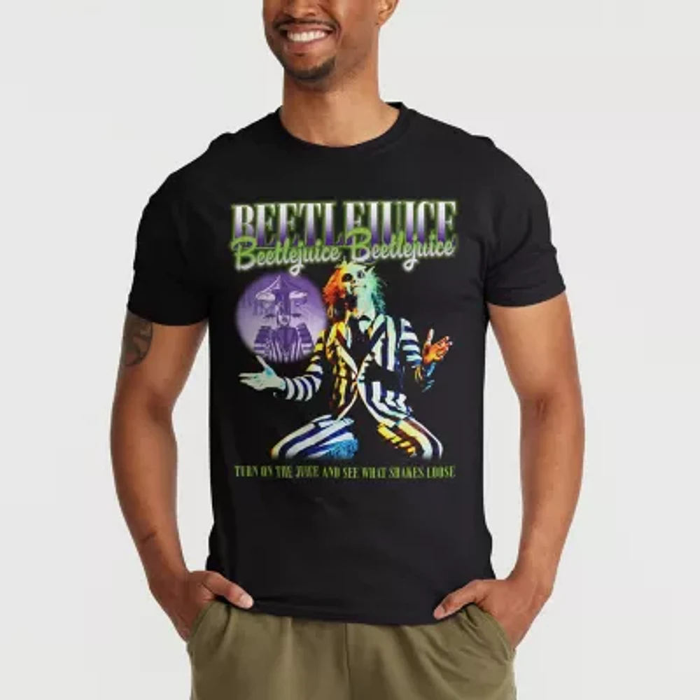 Mens Short Sleeve Beetlejuice Graphic T-Shirt