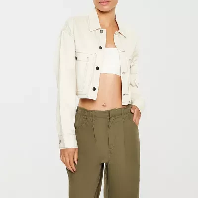 Forever 21 Cargo Lightweight Womens Juniors Cropped Jacket