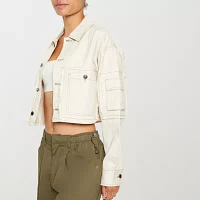 Forever 21 Cargo Lightweight Womens Juniors Cropped Jacket