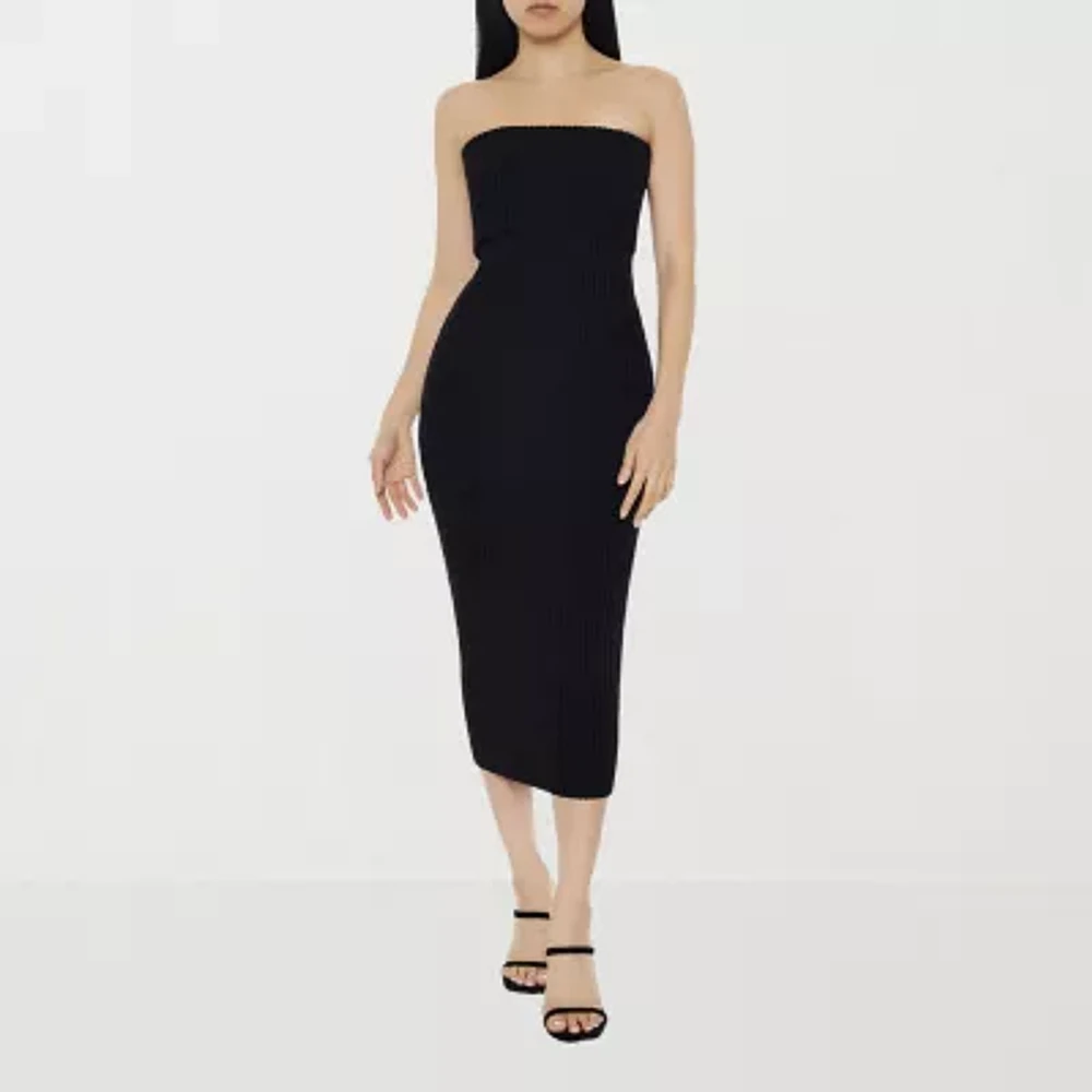 Forever 21 Womens Sleeveless Midi Bodycon Dress Juniors