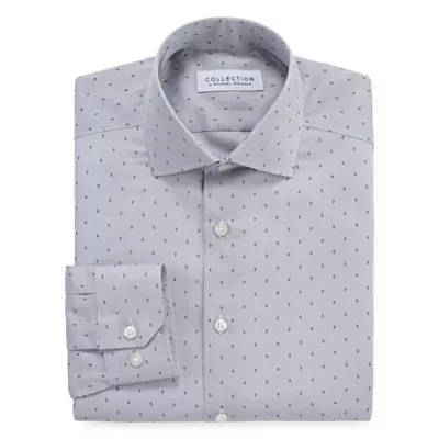 Collection by Michael Strahan Mens Spread Collar Long Sleeve Wrinkle Free Stretch Dress Shirt - Big and Tall