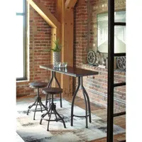 Signature Design by Ashley® Odium 3-Piece Counter Height Dining Table and Bar Stools Set