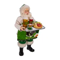 Kurt Adler 10.5-Inch Fabriché™ Musical Irish Chef Santa Figurine
