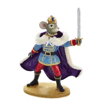Kurt Adler 11.5-Inch Fabriché™ Mouse King With Sword Christmas Animal Figurines