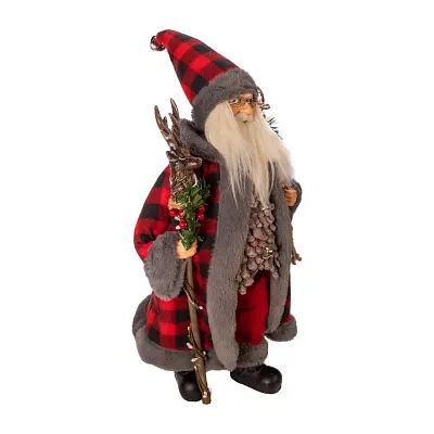 Kurt Adler 18-Inch Kringle Klaus Red And Gray Santa Figurine