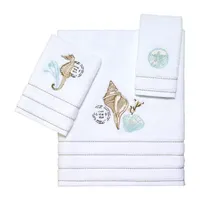 Avanti Farmhouse Shell Embellished Bath Towel